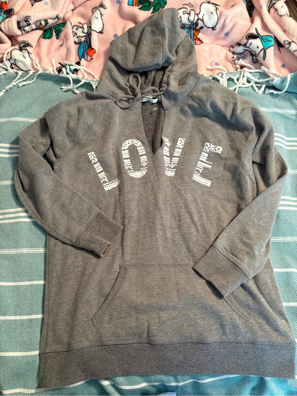 Victoria's Secret Gray LOVE Pullover Hoodie